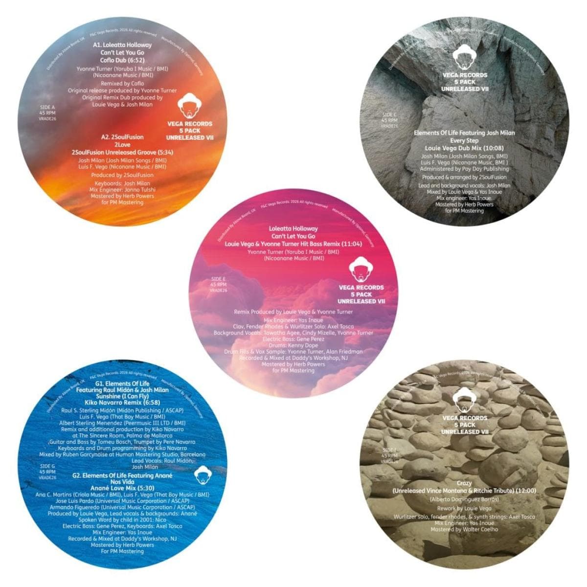 Vega Records 5 Pack Unreleased VII (5x12")