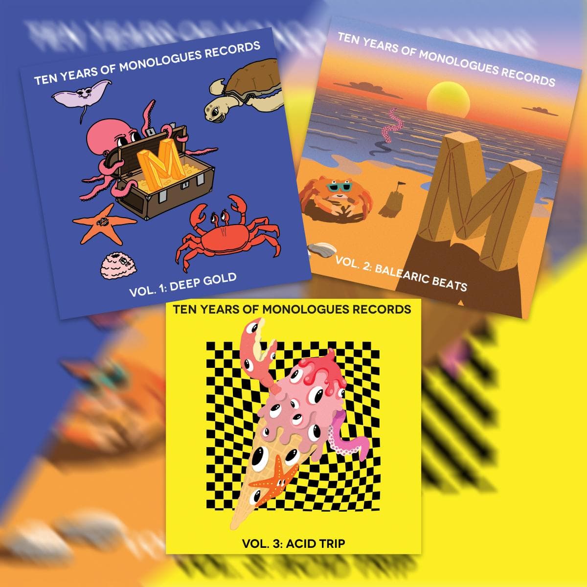 10 Years Of Monologues Records: Sales Pack 3x12"
