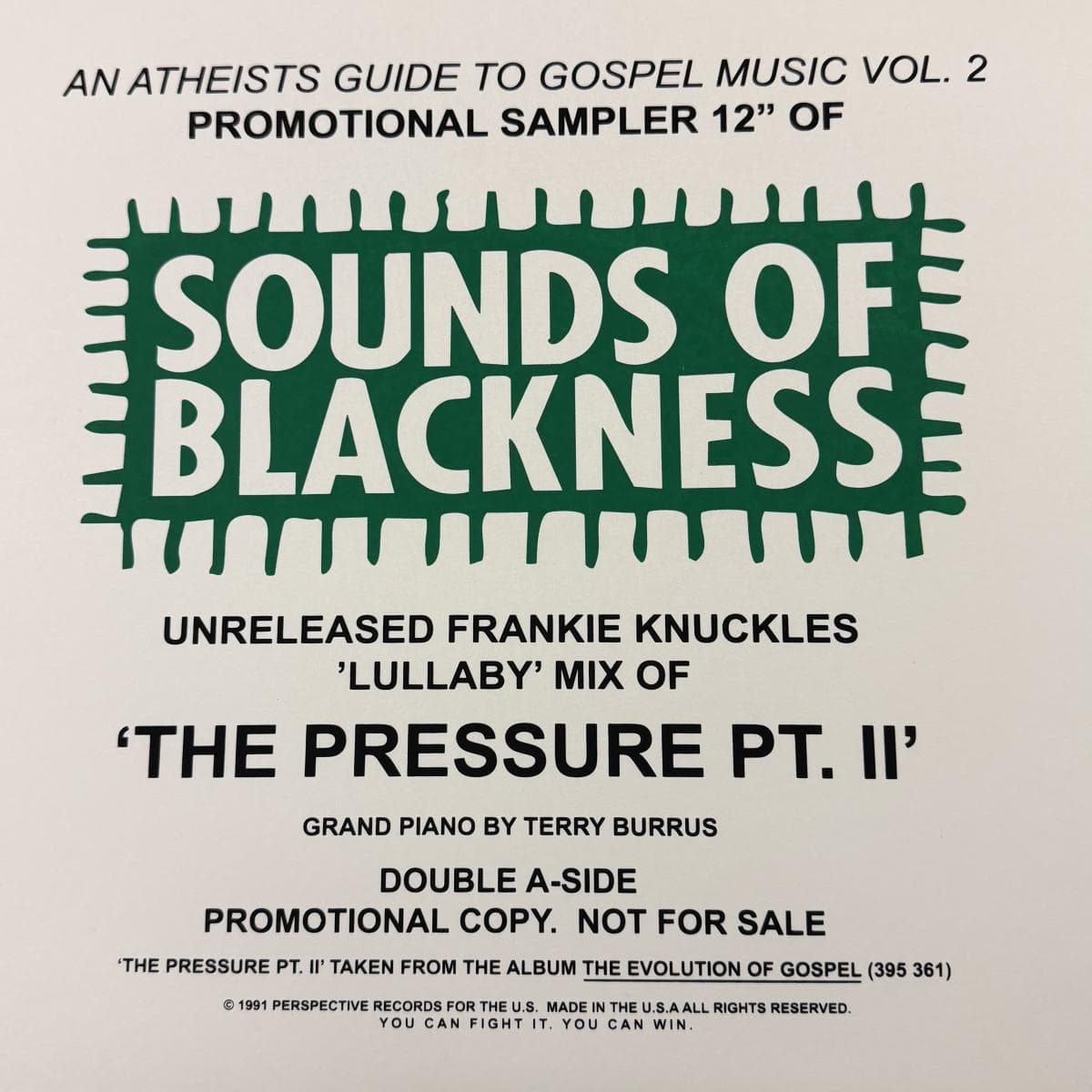 The Pressure w/ Frankie Knuckles Lullaby Remix