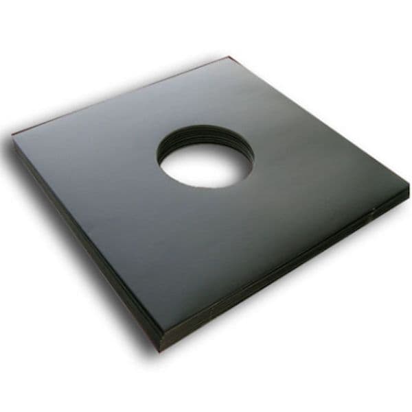 Black Cardboard Covers with Center Hole for 12" Records