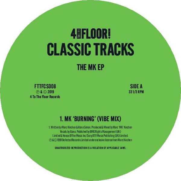 FTTFCS008 4 To The Floor MK Classics Volume 7 The MK EP Classics