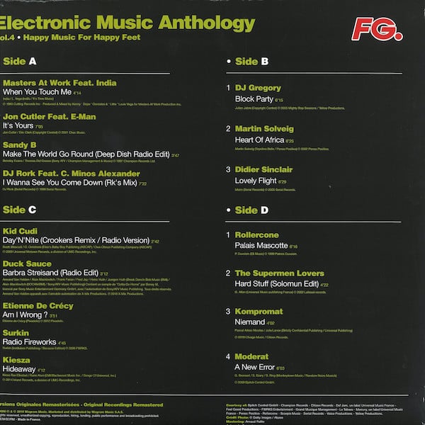 586 3370096 Wagram Various Electronic Music Anthology by FG Vol. 4 Classics 941520b