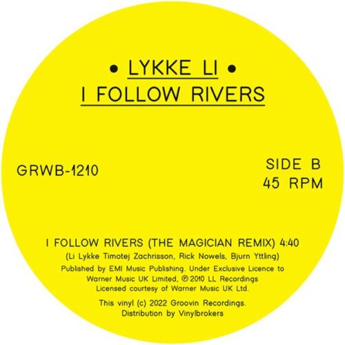 LYKKE LI - I FOLLOW RIVERS EP GRWB1210 GROOVIN RECORDS