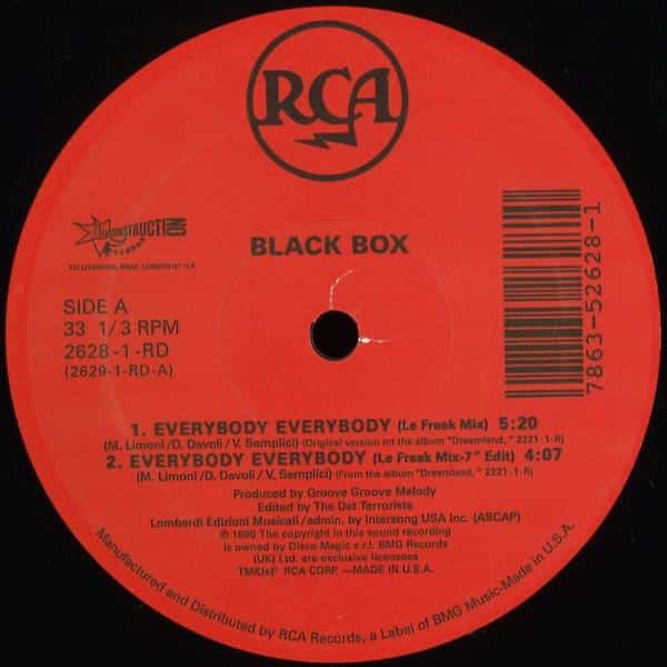 Black Box - Everybody Everybody 2628-1-RD RCA USA