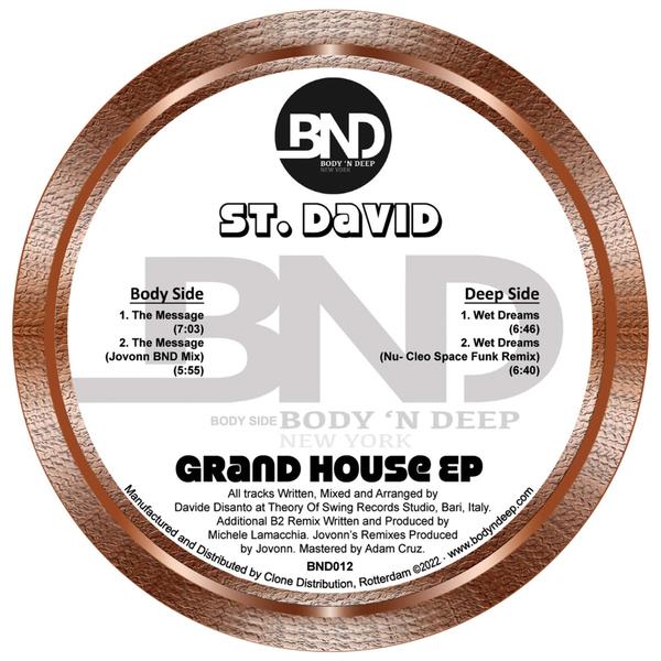 St. David - Grand House EP Body 'N Deep BND012