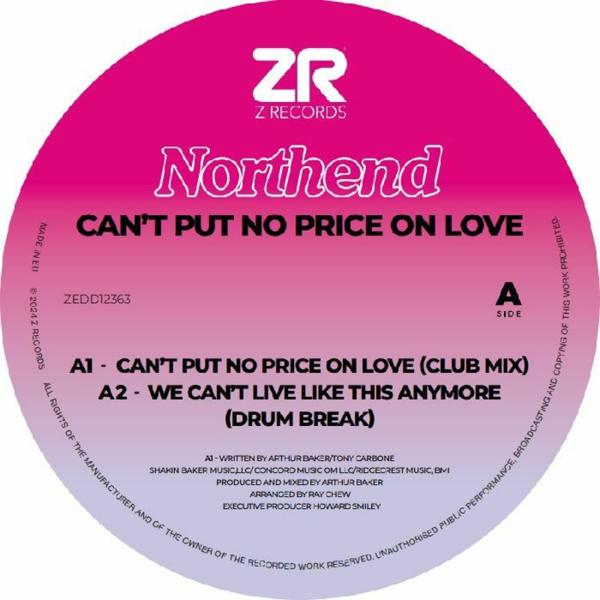 North End - Can't Put No Price On Love EP Z Records ZEDD12363